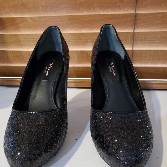 Nina Black glitter heels - Picture 3 of 6